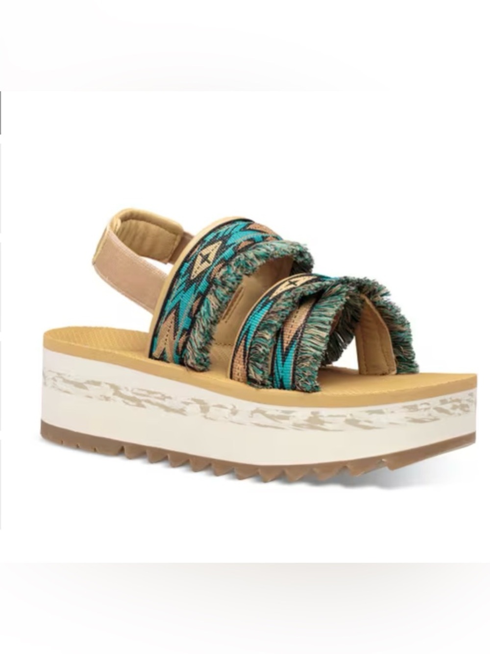 Teva Women's Flatform Ceres Sandals - Double Diamond Black size 8